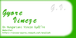 gyore vincze business card